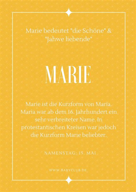 Name Marie Bedeutung Beliebtheit Herkunft Vorname Marie Name