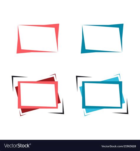 Set Of Bright Frames For Text Or Banner Royalty Free Vector