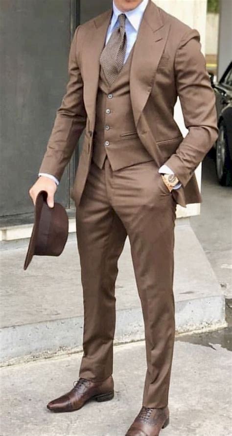 55 Popular Groom Suit Ideas For Your Perfect Wedding Brown Suits For