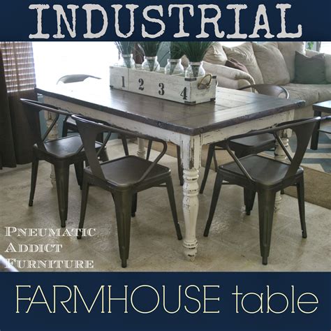 Industrial Farmhouse Table Pneumatic Addict