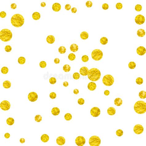 Gold Glitter Confetti With Dots Stock Vector Illustration Of Holiday