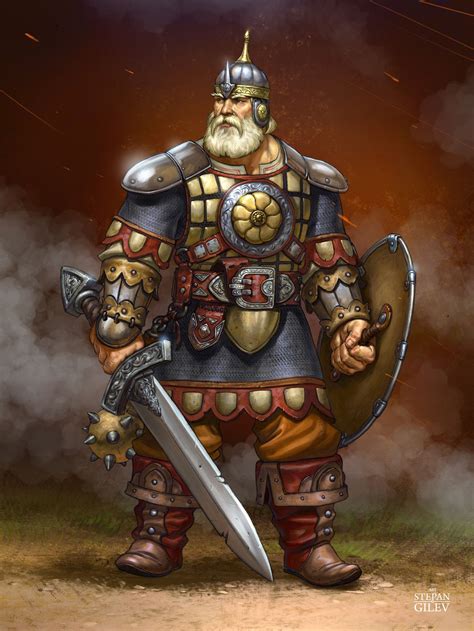 Artstation Mythical Warrior Dobrynia Былинный воин Добрыня Stepan