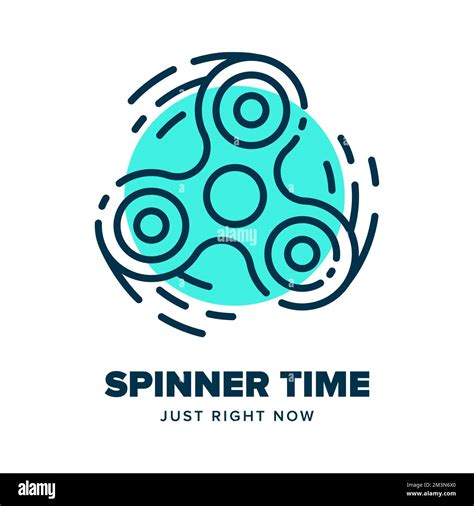 Fidget Spinner Icon In Move Finger Spinner Linear Logo Design
