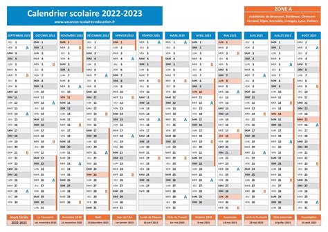 Vacances Scolaires 2022 2023 Nouvelle Aquitaine Aquitaine Limousin