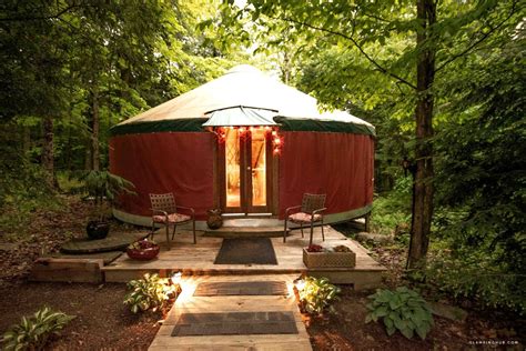 Luxury Yurt Rental Hidden In The Forest Near Bristol Vermont Luxury