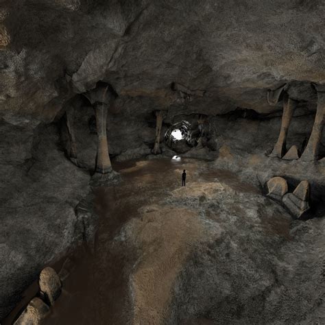 3d Model Cave Low Poly Game Ready Interior Of Vr Ar Low Poly Cgtrader