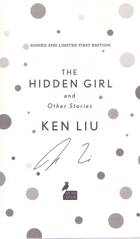 The Hidden Girl And Other Stories Signed First Edition 11 By Liu Ken Fine Hardcover 2020