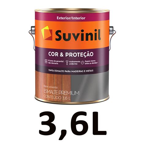 ESMALTE SINTÉTICO BRILHANTE SUVINIL 3 6L CORES Tintas Premium