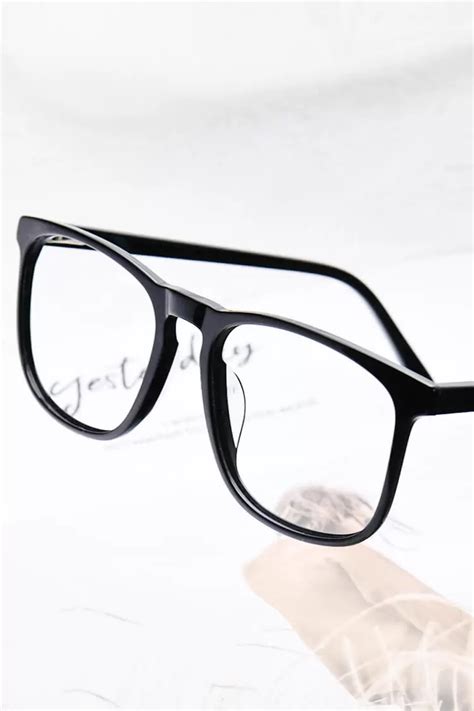 h5085 square black eyeglasses frames leoptique