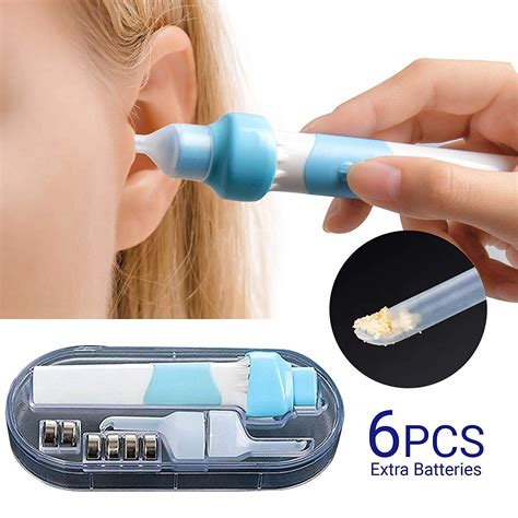 ear wax removal kit electric ear cleaner vacuum ear wax remover with led light soft ear pick