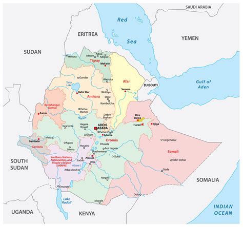 Ethiopia Map Ethiopia Map Political Worldometer Summerforalways