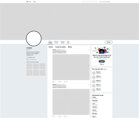 Blank Twitter Profile Template