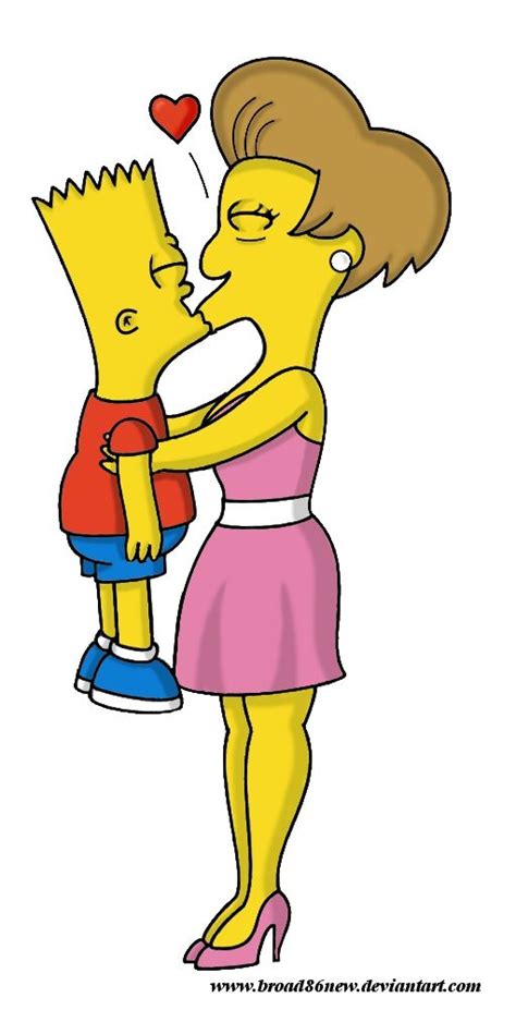 Bart And Ednakissing By Broad86new On Deviantart Female Cartoon