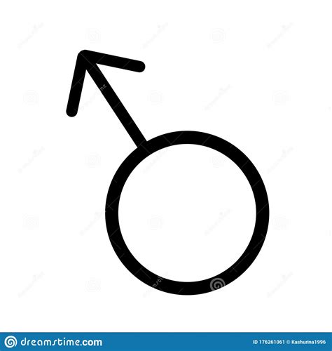 Vector Cartoon Male Sex Symbol Icon In Comic Style Men Gender Concept