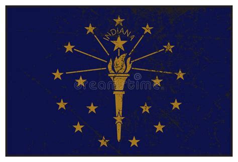 Indiana State Flag Grunged Stock Illustrations 3 Indiana State Flag