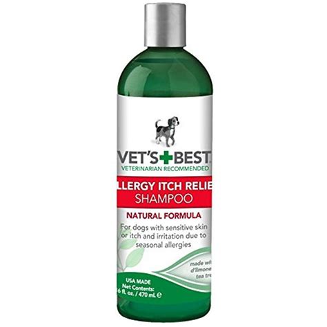 Vets Best Natural Dog Shampoo For Itchy Skin Allergies Or Sensitive