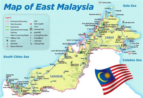 East Malaysia Map Map Of East Malaysia South Eastern Asia Asia
