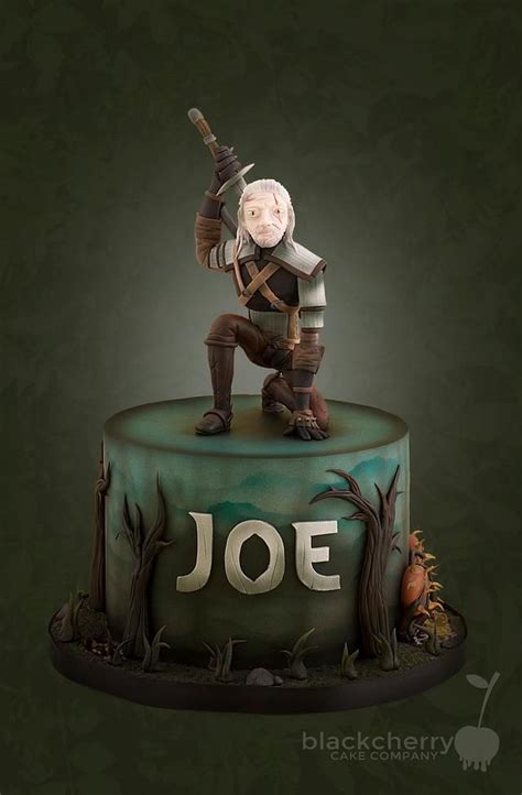 White gull requires cherry cordial. Geralt from Witcher 3 | Cake, Cherry cake, Cake decorating