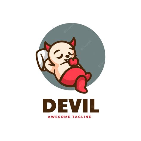 Ilustración Vector Logo Estilo Dibujos Animados Mascota Diablo Vector