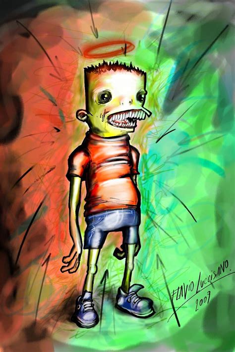 Creepy Bart Simpson By Flavio Luccisano Geek Art Art Fan Art