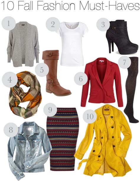 10 Fall Fashion Must Haves