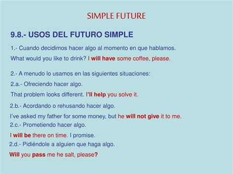 Ppt El Futuro Simple Powerpoint Presentation Free Download Id4994056