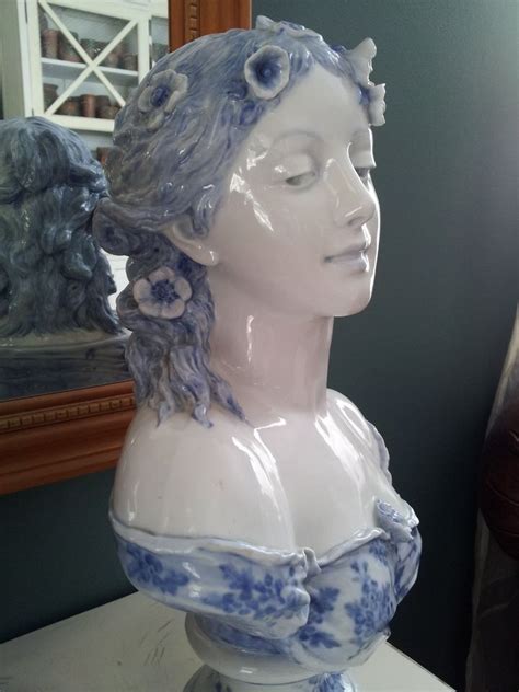 Antique French Porcelain Bust Large Artist G Levy 1800s French
