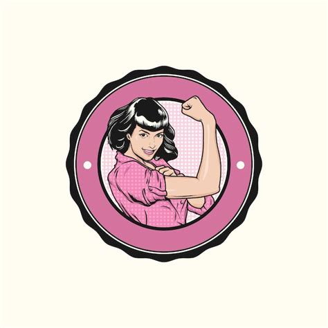 Premium Vector Strong Women Logo Badge