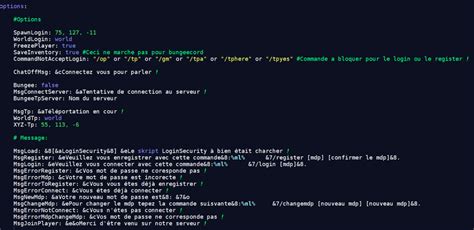 Skript's syntax is not limited to such simple examples as above, but has several other features like loops, conditionals, etc. LoginSecurity - Correctifs (anti-cheat, anti-lag ...