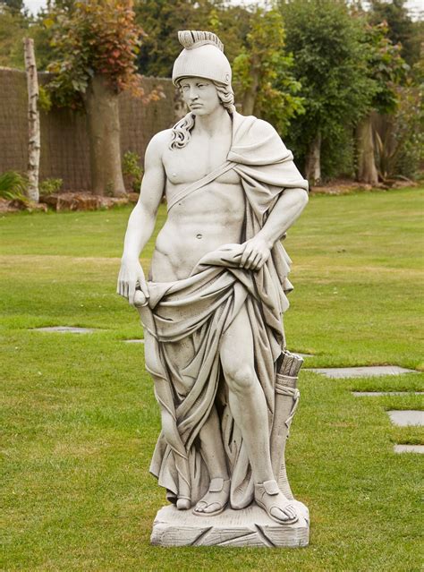 Roman Gladiator And Goddess Stone Sculpture Large Garden