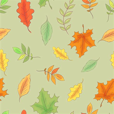 Seamless Pattern Autumn Leaves 671385 Vector Art At Vecteezy