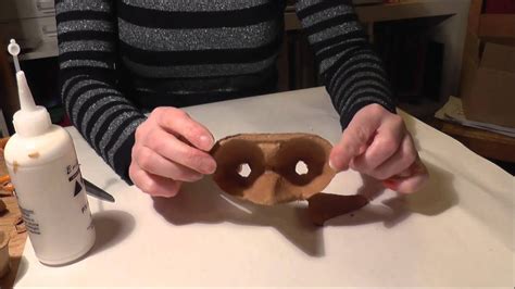 How To Make A Bird Mask Using Egg Boxescartons Youtube