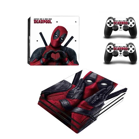 Deadpool Design Vinyl Skin Sticker Protector For Sony Playstation 4 Pro