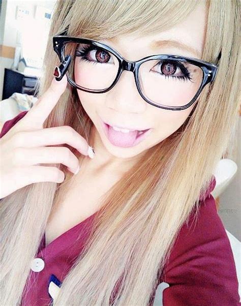 asian emo girl cute glasses pretty innocent nineimages