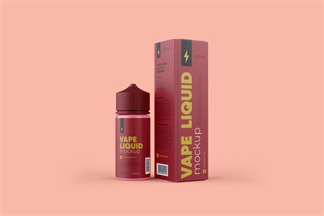 Download Vape Liquid Packaging Mockup 100ml (1101909) | Products | Design Bundles