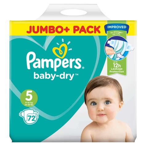 Pampers Baby Dry Jumbo Size 5 Junior 72 Pk In Nursery Supplies Baby