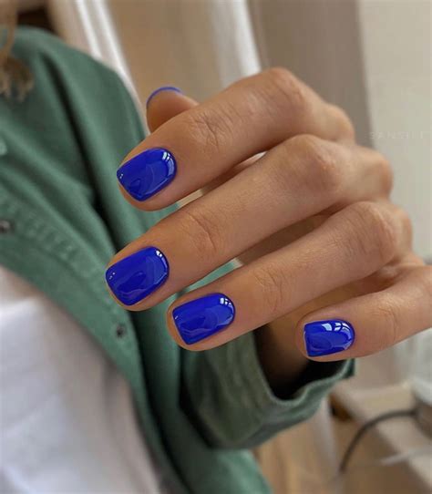 40 Gorgeous Royal Blue Nail Designs Minimal Royal Blue Short Nails I