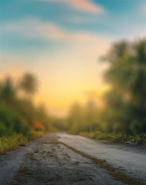 Village Road Sunset Blur Background Free Stock Mmp Picture