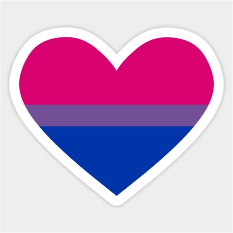 bi pride heart bisexual pride sticker teepublic