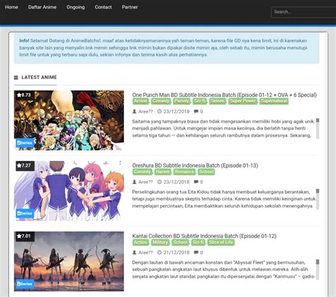 Rekomendasi 3 Situs Anime Terbaik 2019 Download Batch Bd Terlengkap Sub