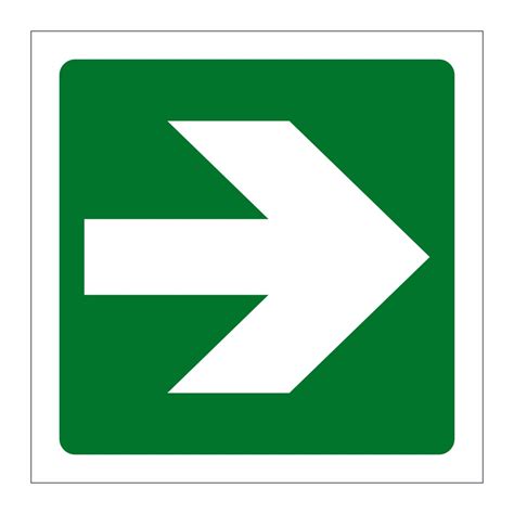 Directional Arrow Right Sign Manufactured By British Safety Signs