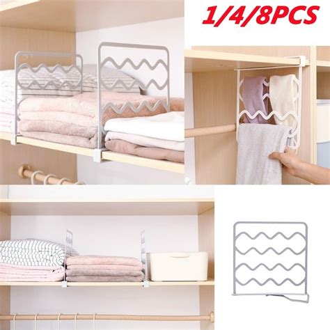 148pcs Closet Shelf Dividers Space Saving Wardrobe Partition Shelves