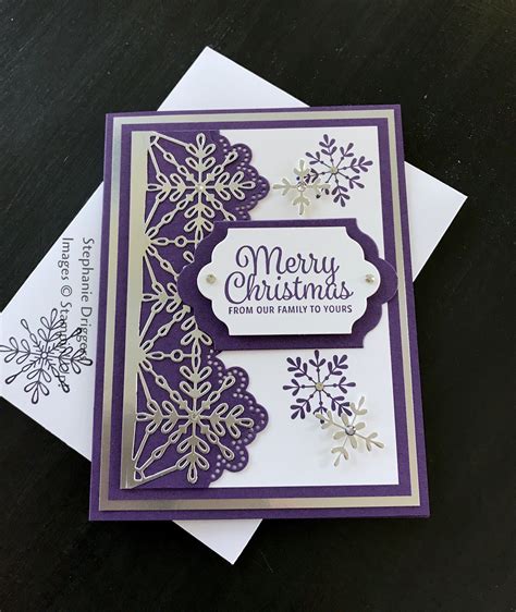 Stampin Up Snowflake Sentiments Stamp Set And Swirly Snowflake Thin