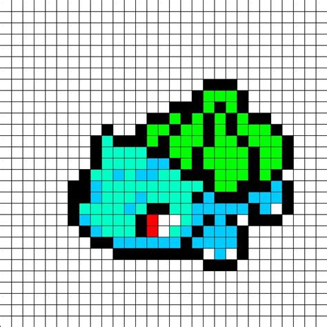Grid Minecraft Pixel Art Pokemon Bulbasaur Pixel Art Grid Gallery