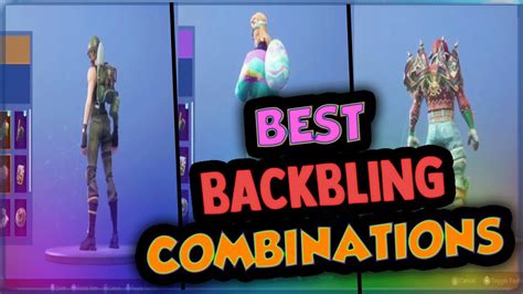 Fortnite Best Skin And Back Bling Combinations Clean Combos Youtube