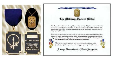 Military Spouse Medal W Necklace Military Spouse Military Spouse