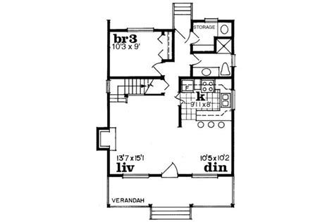 Cabin Style House Plan 3 Beds 2 Baths 1286 Sqft Plan 47 665 House