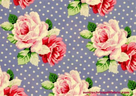 Cotton Quilt Fabric Premium Quilt Print Rose Purple Dot Auntie Chris