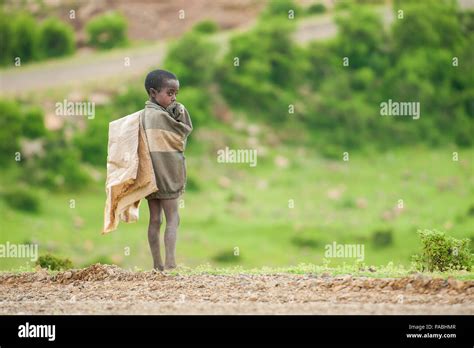 Aksum Ethiopia September 22 2011 Unidentified Ethiopian Boy Walks