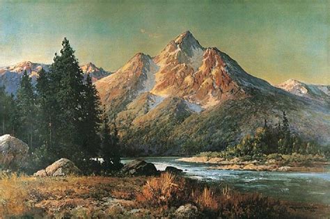 Robert Wood Evening In The Tetons Painting 50 Off Mountain Landscape